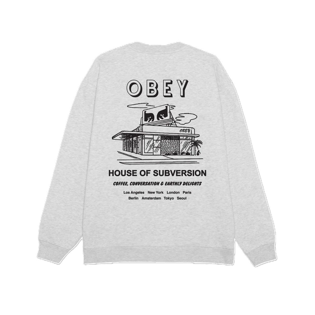 Obey House Of Subversion Sweatshirt Heather Grey
