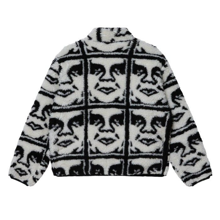 Obey Repeated Icon Sherpa Jacket