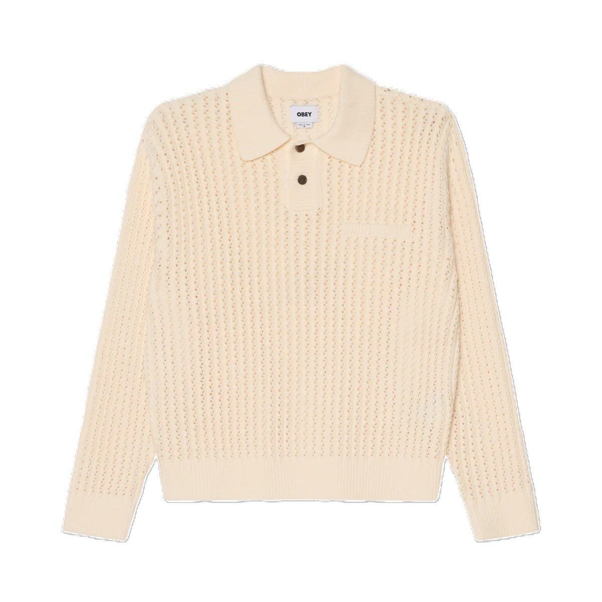 Obey Duane Polo Sweater Natural