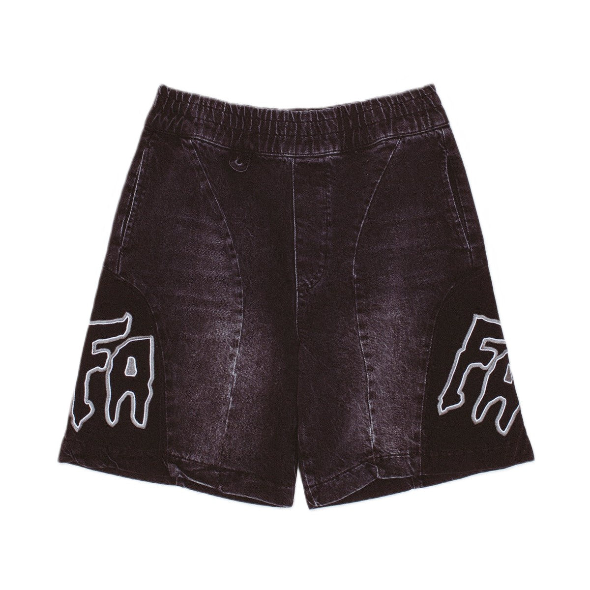 Moto Cotton Twill Shorts Black