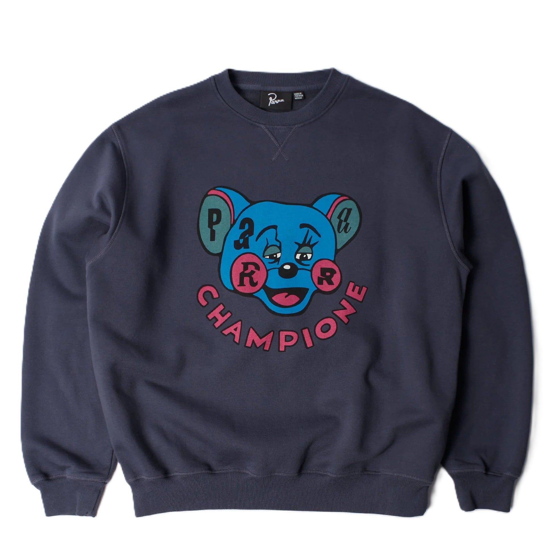 by Parra Tired champione crew neck sweatshirt Navy blue