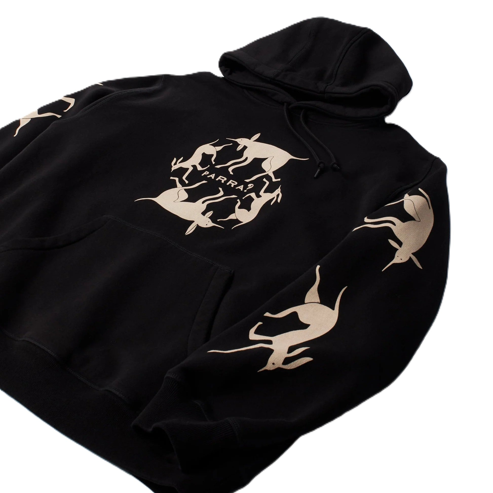 by Parra Non grand cafe hooded sweatshirt Black