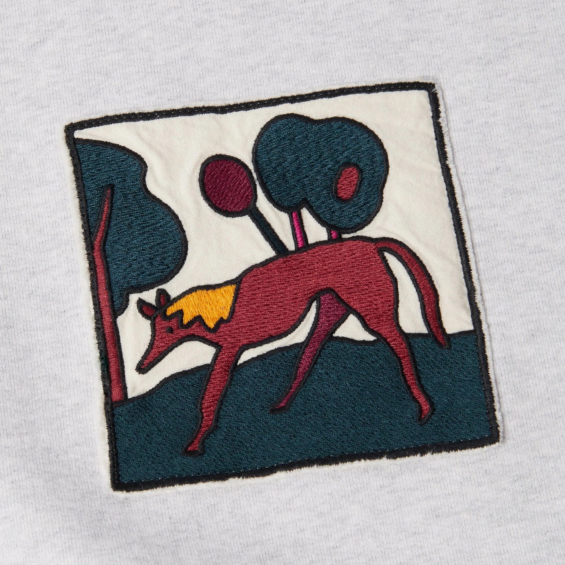 By Parra Long lost leg crew neck sweatshirt Heather grey