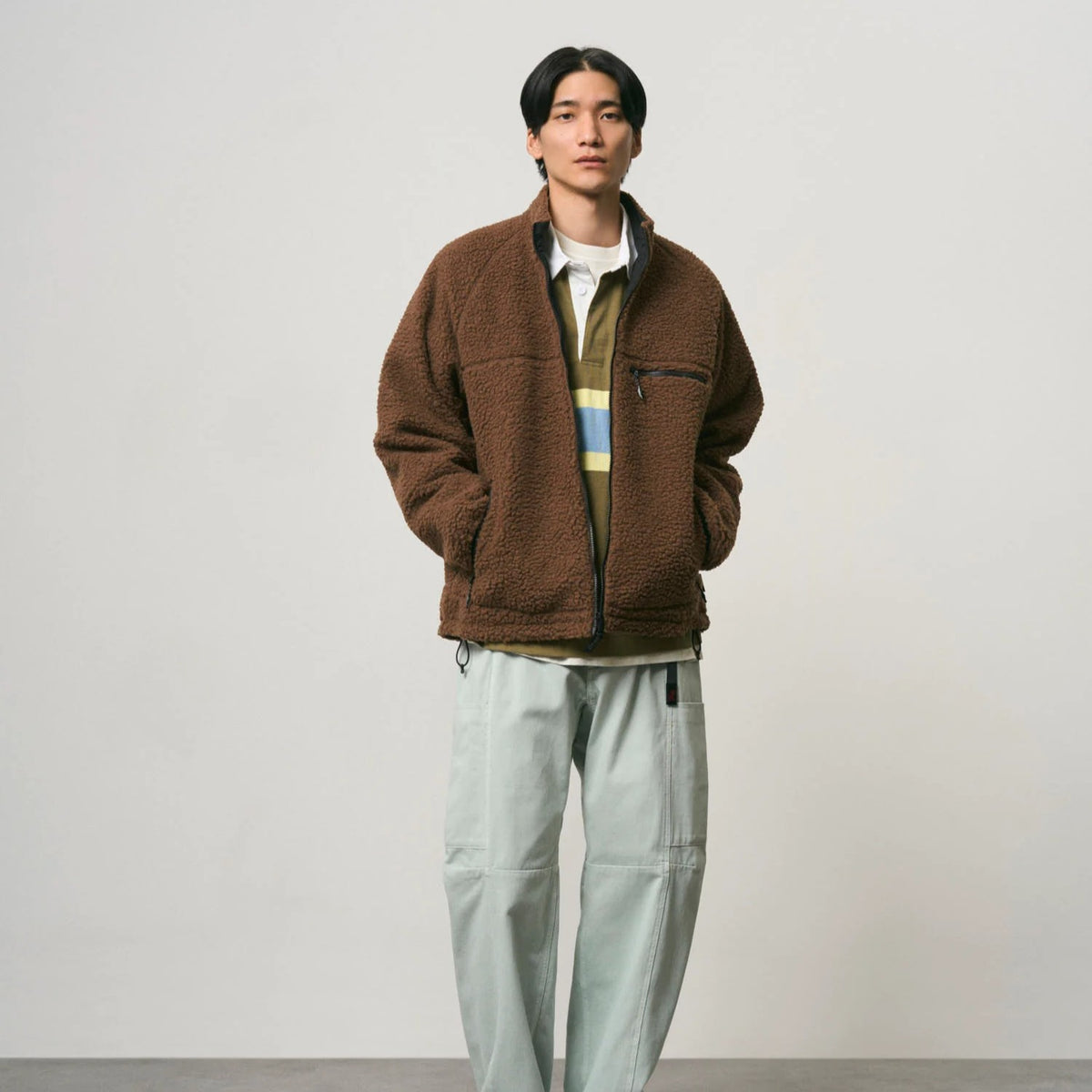 Gramicci Reversible Sherpa Jacket Dark Brown/Black
