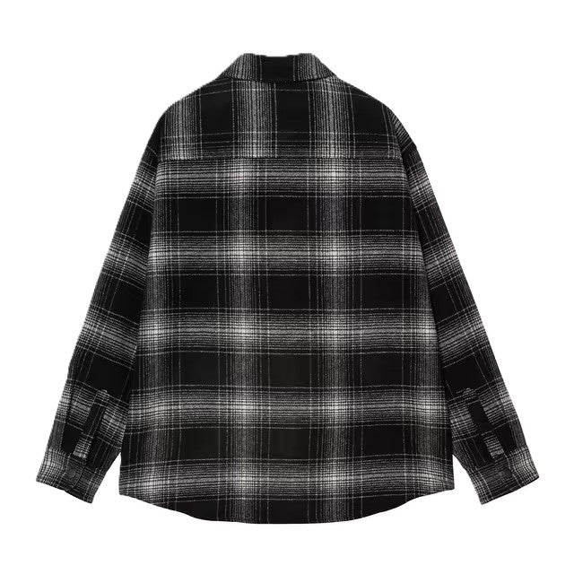Carhartt Brennan Shirt Jac Check, Black Wax