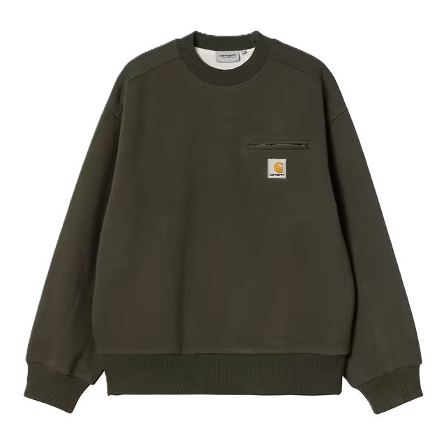 Carhartt Detroit Sweatshirt Olive Stone Washed