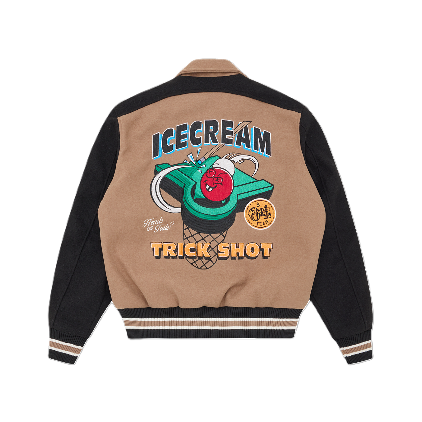 ICECREAM Trick Shot Collared Varsity Jacket