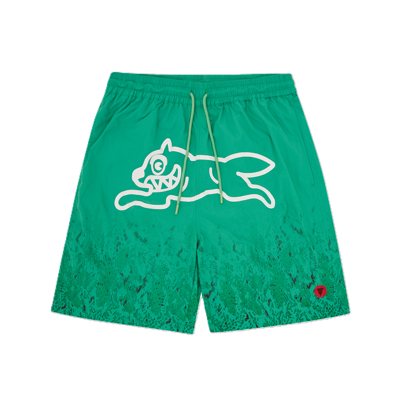 ICECREAM Gradient Snakeskin Running Dog Swim Shorts