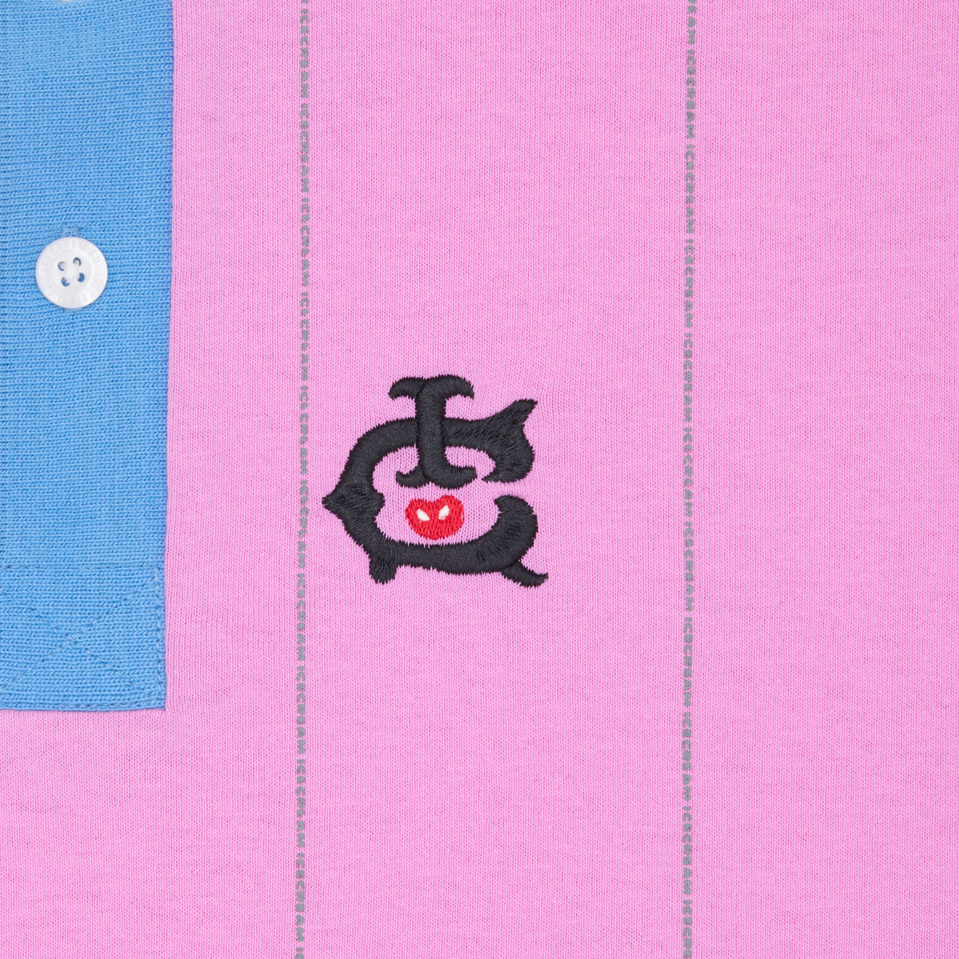 ICECREAM Pinstripe LS Polo Shirt
