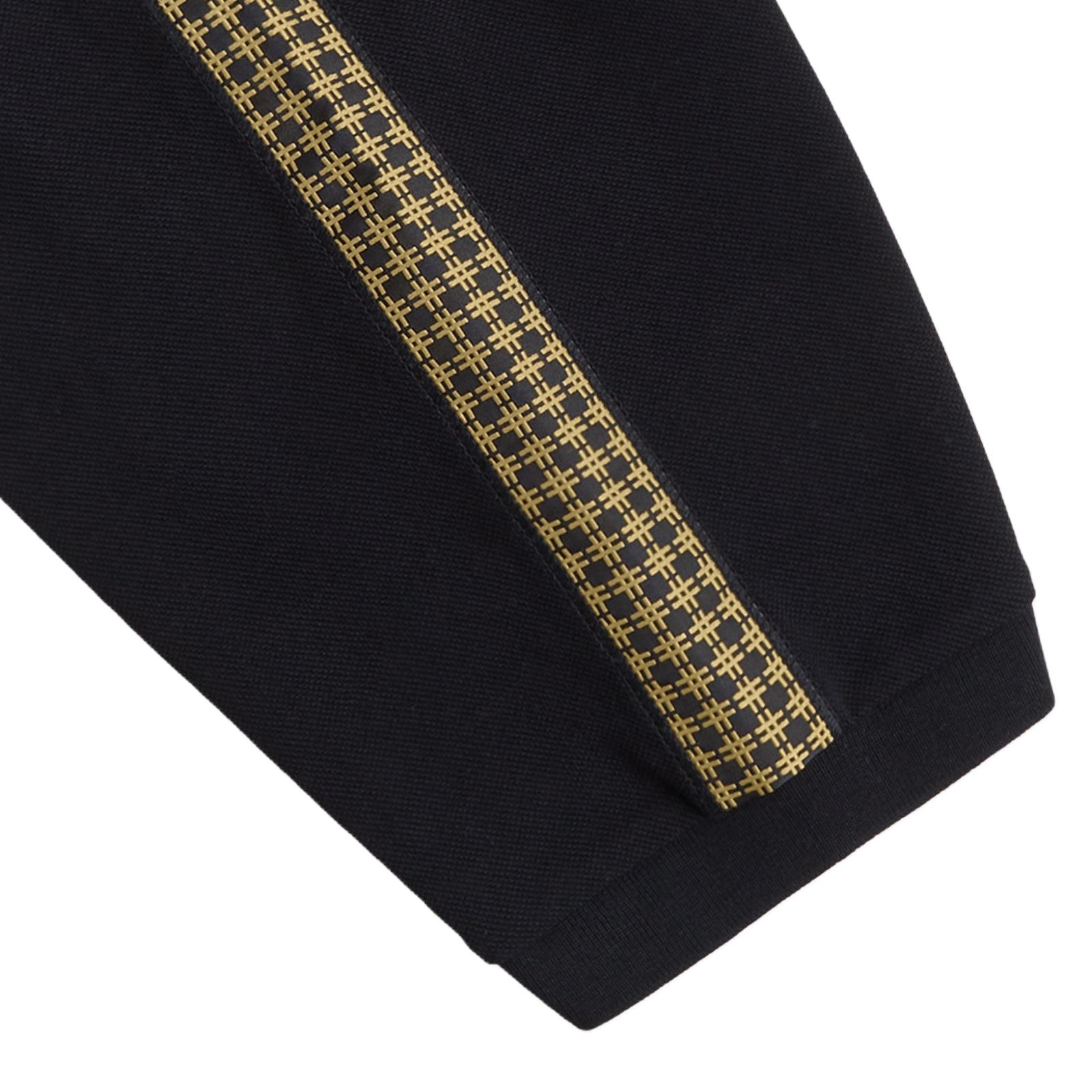 Fred Perry Cross Tape Polo Shirt Black