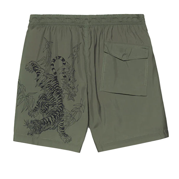 Maharishi Bamboo Tiger Swim Shorts Olive