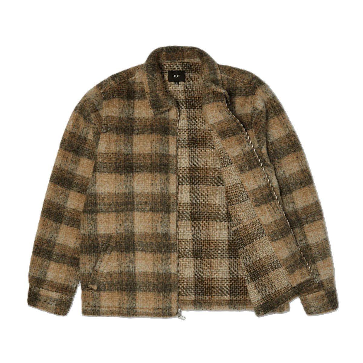 Huf Megablast Plaid Jacket Desert