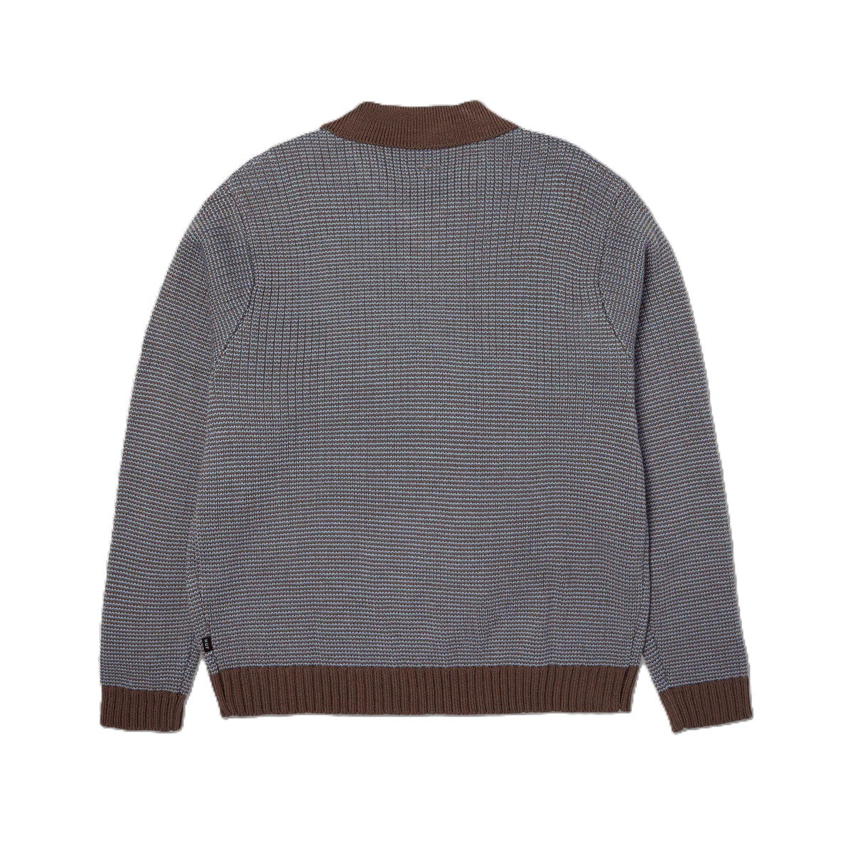 Huf Megablast Two Tone Waffle Sweater Washed Blue Moss