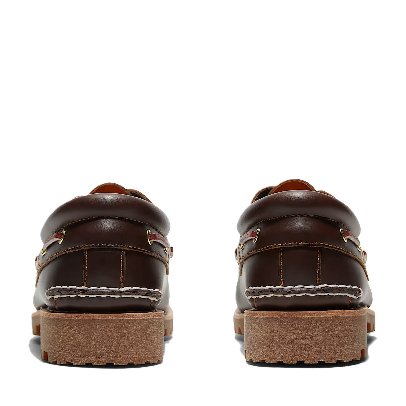 Timberland® Authentic 3-Eye Lug Handsewn Boat Shoe Brown