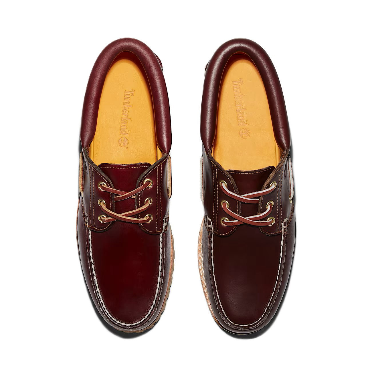 Timberland® Authentic 3-Eye Lug Handsewn Boat Shoe for Men in Burgundy