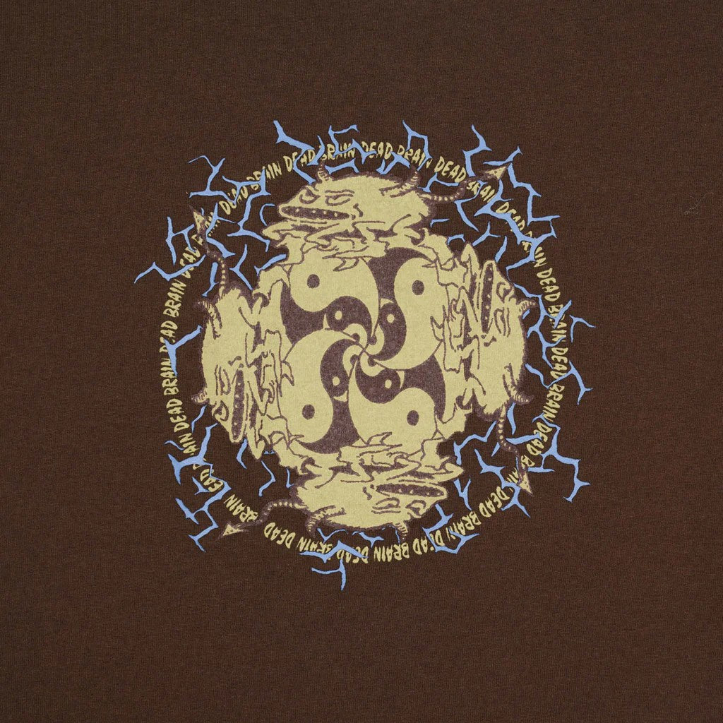 Brain Dead Ying Yang Run T-Shirt Brown
