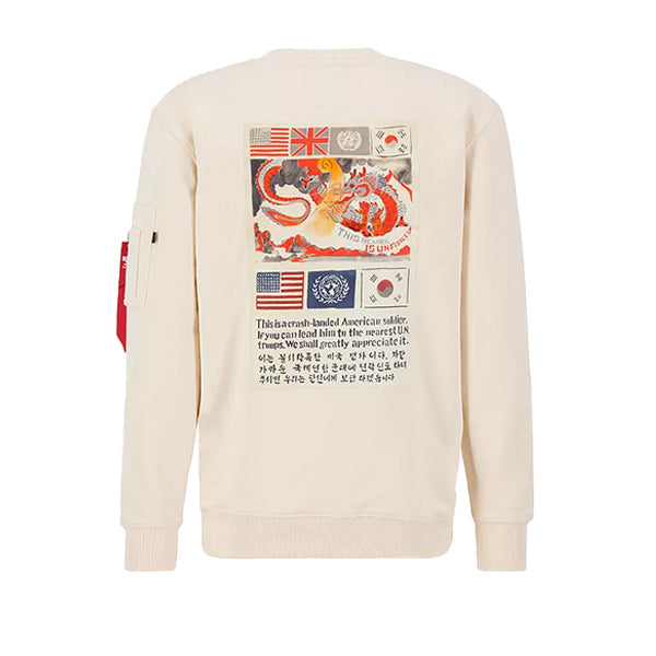 Alpha Industries USN Blood Chit Sweater 578 Jet Stream White