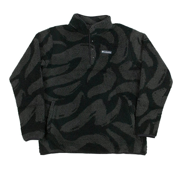 Columbia Rugged Ridge Sherpa Half Snap Black Snowdrifts Print