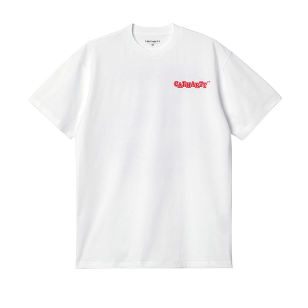 Carhartt WIP SS Fast Food T Shirt White Red