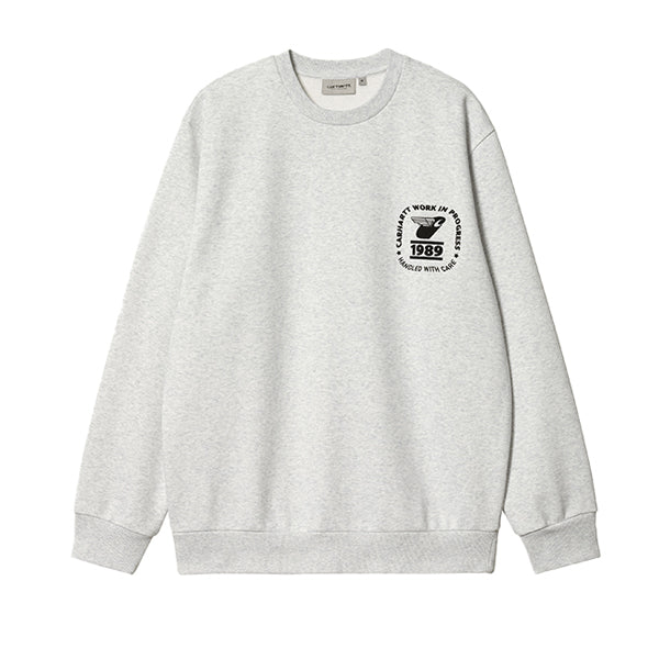 Carhartt WIP Stamp State Sweat Ash Heather Black