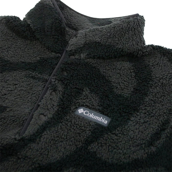 Columbia Rugged Ridge Sherpa Half Snap Black Snowdrifts Print