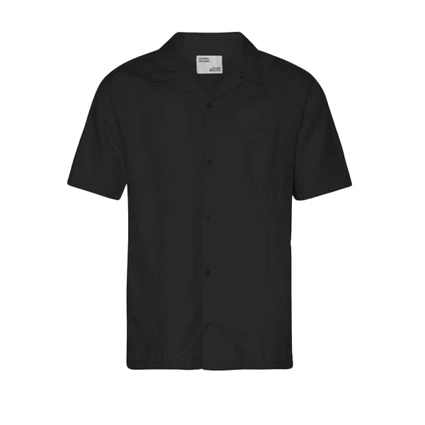 Colorful Standard Linen Short Sleeve Shirt Deep Black