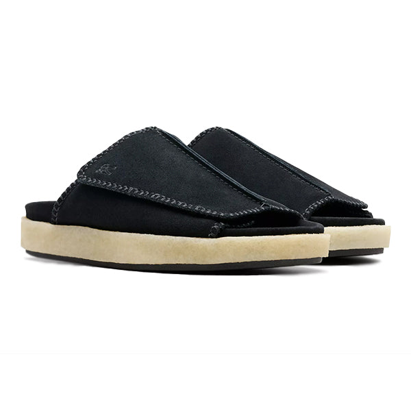 Clarks Overleigh Slide Black Suede