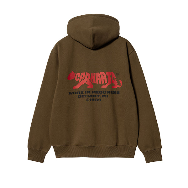 Carhartt WIP Hooded Rocky Script Sweat Lumber