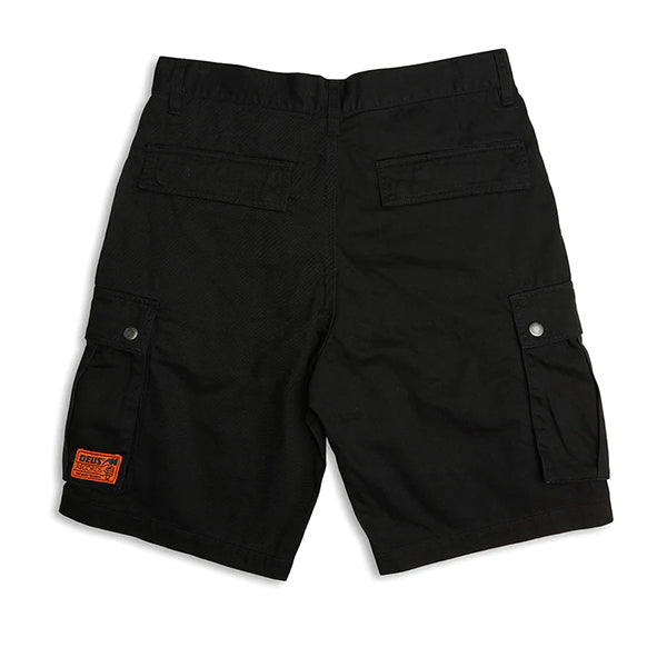 Deus Records Cargo Short Black