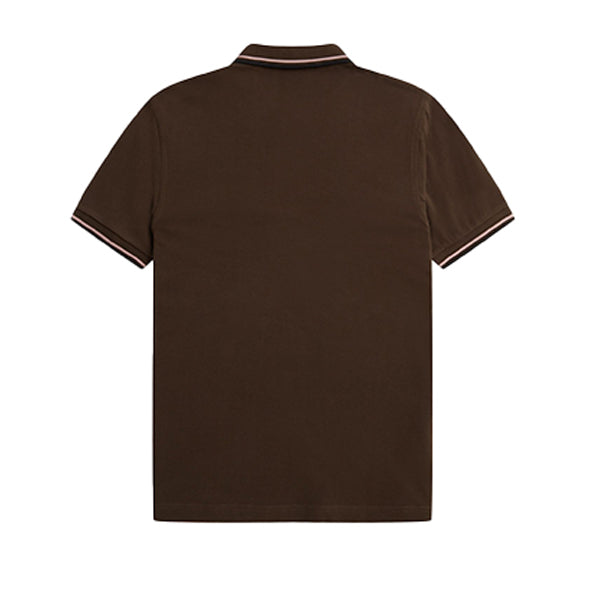 Fred Perry Twin Tipped Shirt Burnt Tobacco