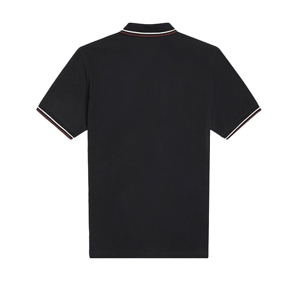 Fred Perry Twin Tipped Shirt Black Oxblood