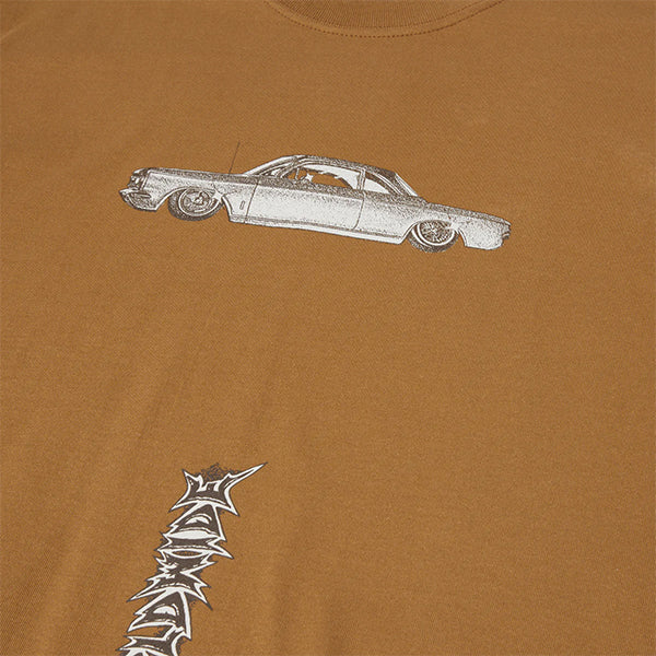 Huf Car Club T Shirt Camel