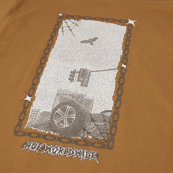 Huf Car Club T Shirt Camel