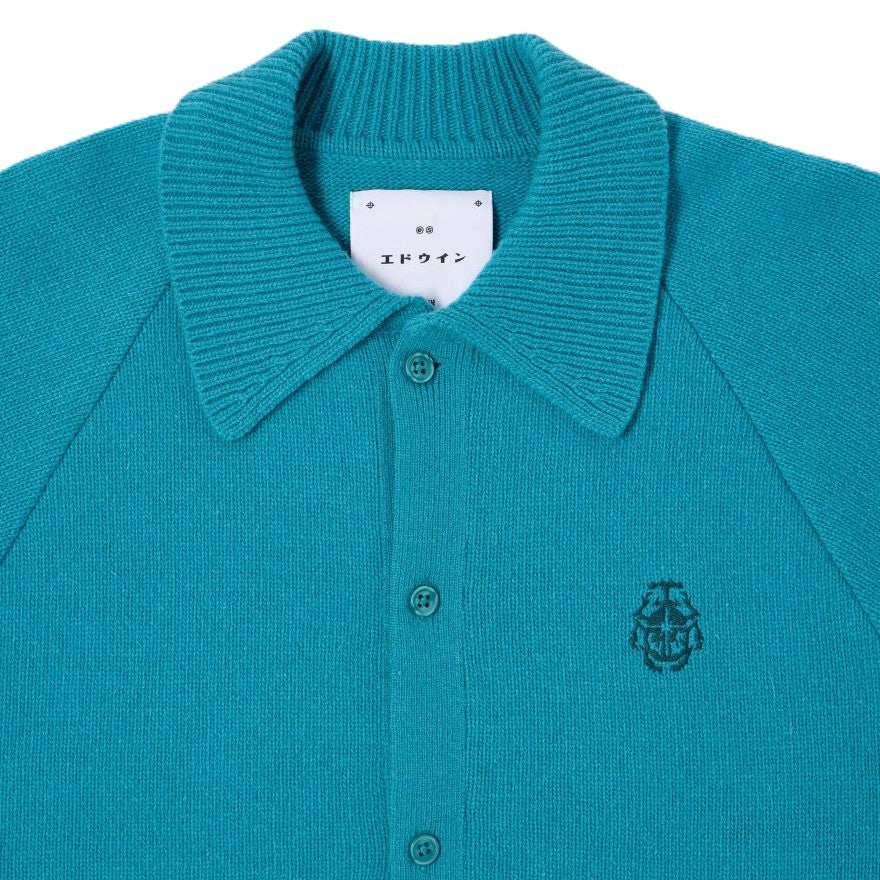 Edwin Mars Polo Cardigan Baltic
