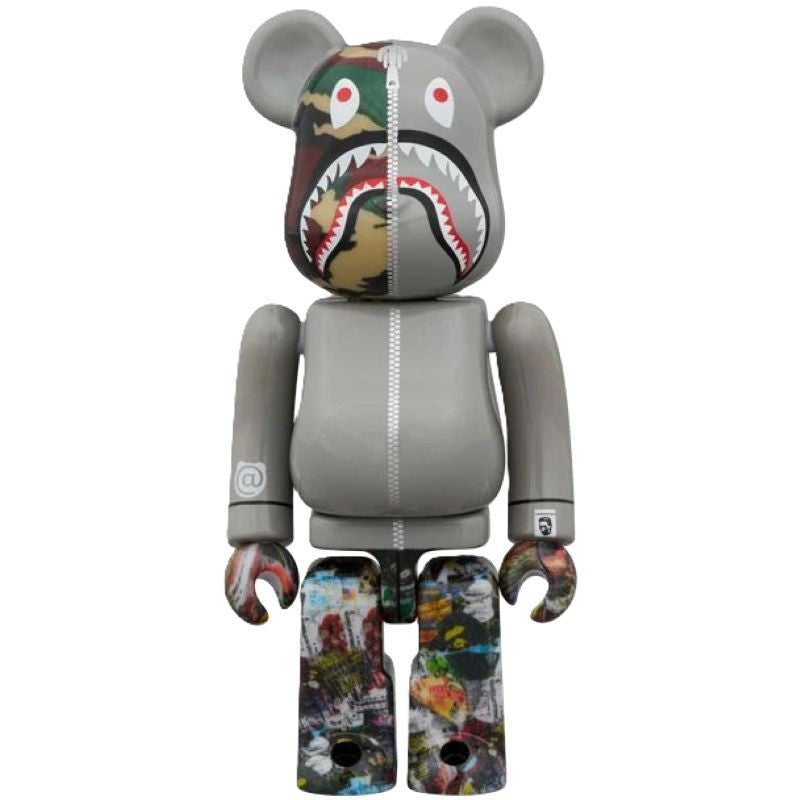Medicom Toy 400% & 100% Bearbrick 3 pcs set - Bape Legacy Camo Shark