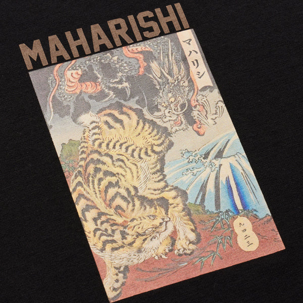 Maharishi Tiger vs Dragon T shirt Black