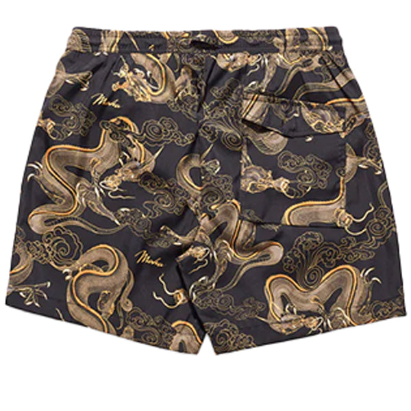 Maharishi Thai Dragon Swim Shorts Golden Black