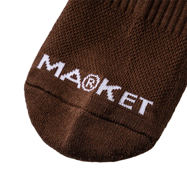 Market Smiley Upside Down Socks Brown