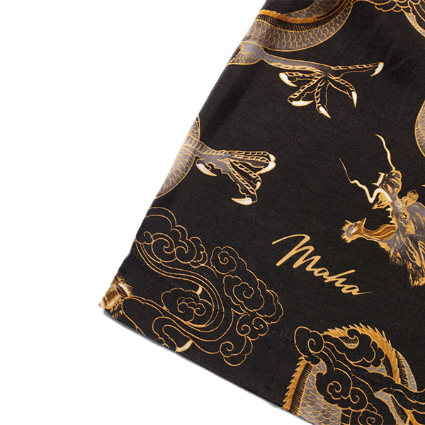 Maharishi Cloud Dragon Camp Collar Shirt Golden Black