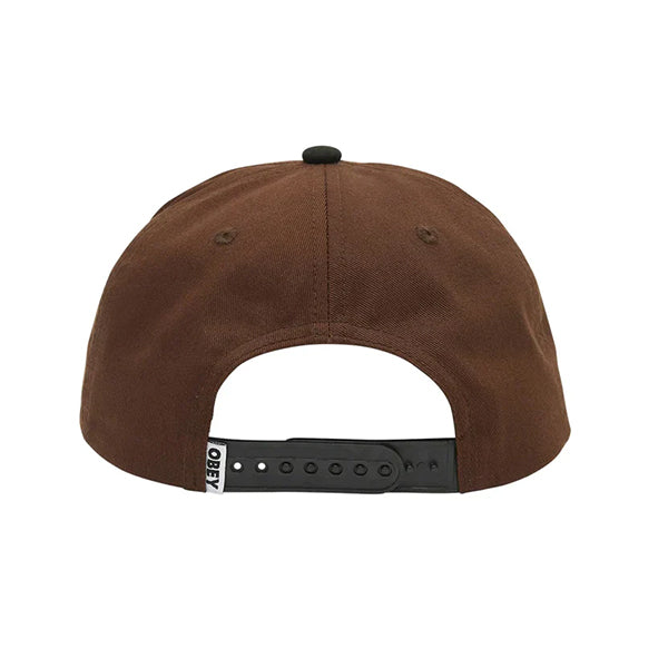 Obey Dom 5 Panel Snapback Sepia