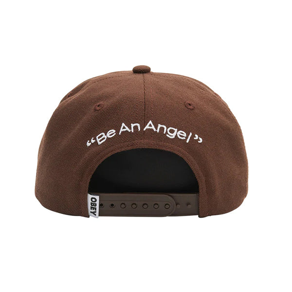 Obey Angel 6 Panel Snapback Sepia