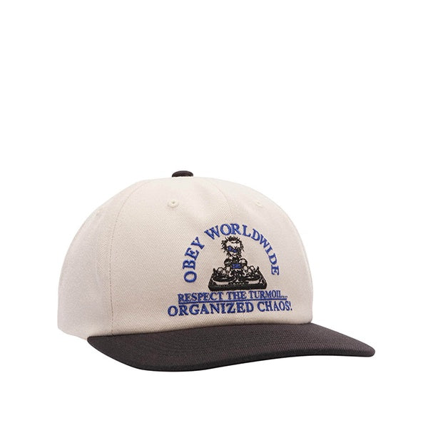 Obey Chaos 6 Panel Classic Snapback Cream