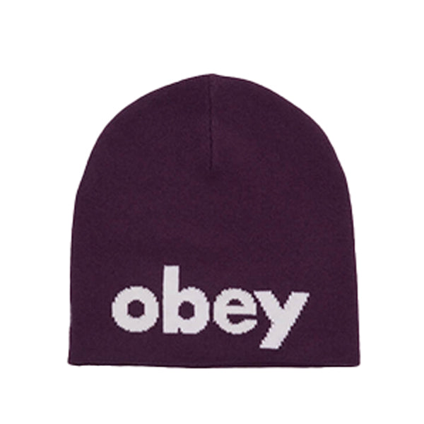 Obey Lowercase Beanie Imperial Purple display picture 1