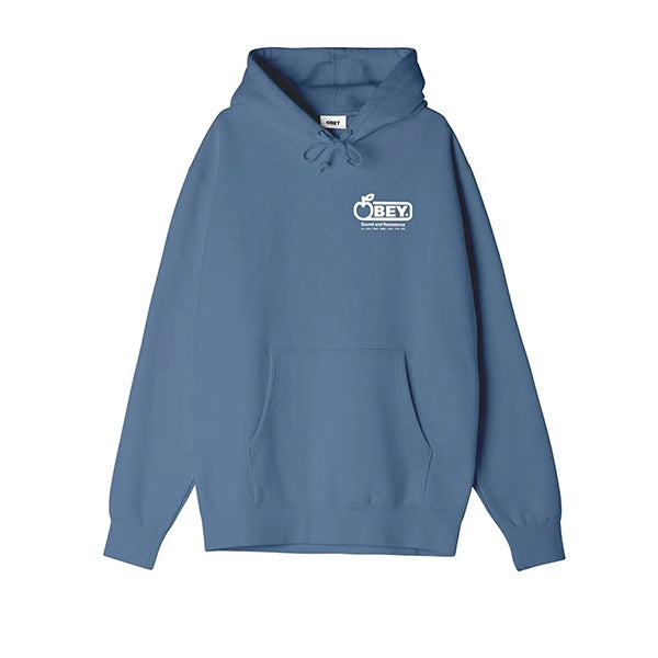 Obey Sound And Resistance Hoodie Coronet Blue