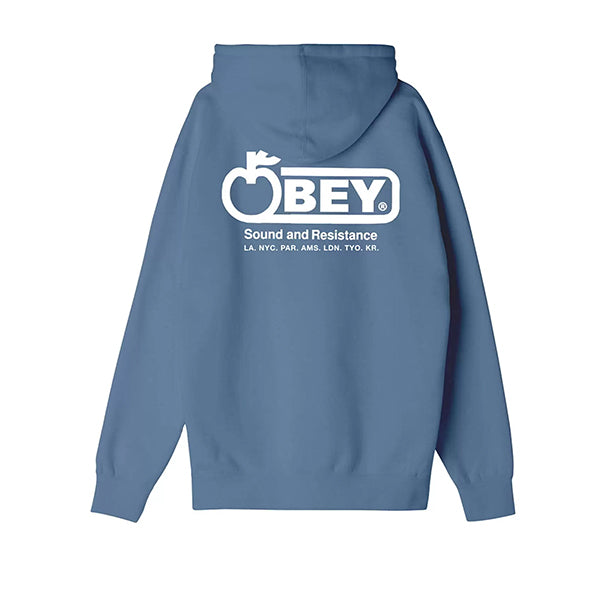Obey Sound And Resistance Hoodie Coronet Blue