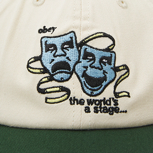 Obey World Stage 6 Panel Snapback Unbleached