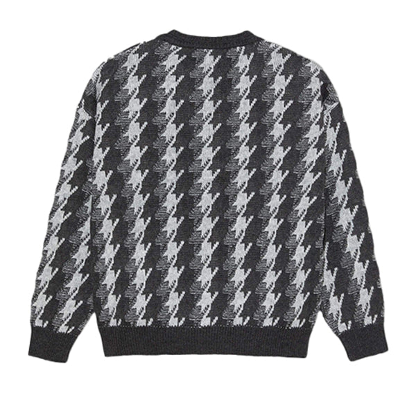 Polar Louis Cardigan Houndstooth Grey