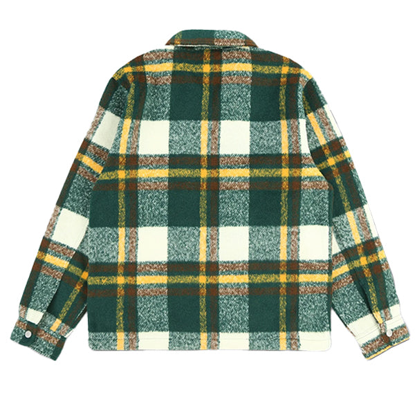 Pleasures Folklore Plaid Work Jacket Green