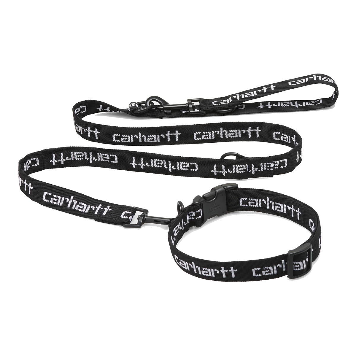 Carhartt WIP Script Dog Leash and Collar Black White