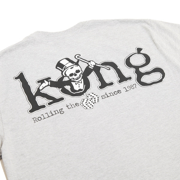 Kong Rolling The Dice T Shirt Heather Grey